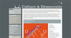 Desktop Screenshot of cultureetdemocratie.be